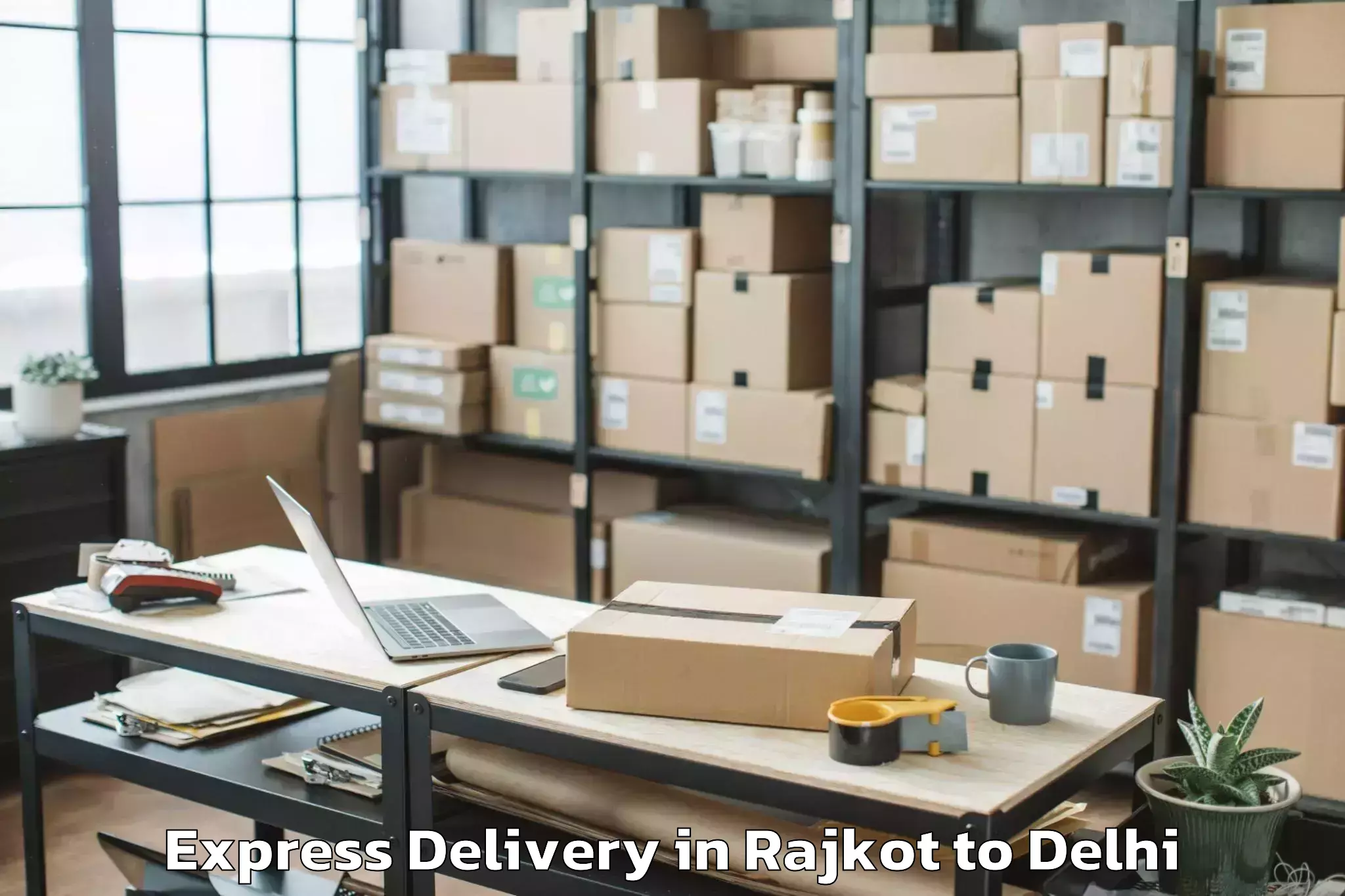 Leading Rajkot to Delhi Technological University Express Delivery Provider